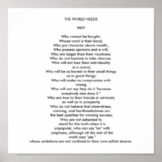 VÄRLDEN BEHÖVER MANAR POSTER