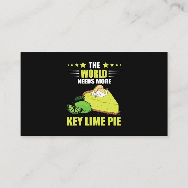 Världen behöver mer Citon Paj Dessert Nyckel Lime  Visitkort (Framsida)