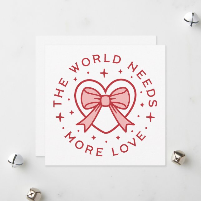 Världen behöver mer kärlek coquette-diskett. julkort (Fram/Back In Situ)