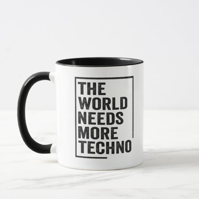 Världen behöver mer Techno Älskare House Music Mugg (Vänster)