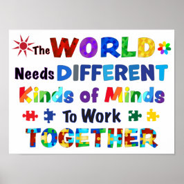 Världen behöver olika sinnen poster
