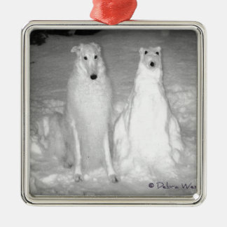 Världen berömda Mychtar och hans Snowdog! :) Julgransprydnad Metall