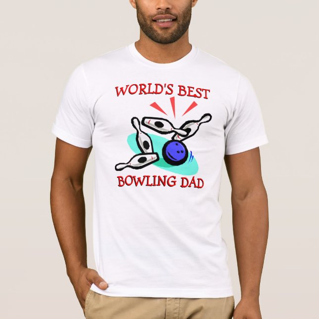 Världen Best Bowling Pappa någonsin T-shirt (Framsida)
