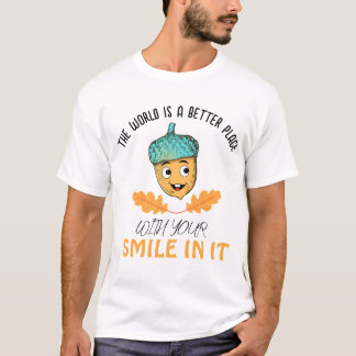 "Världen blir bättre med din leende" Leende ekollo T Shirt