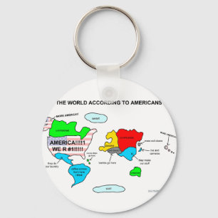 Världen enligt amerikaner nyckelring
