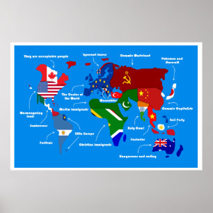 Världen enligt européaffischen poster