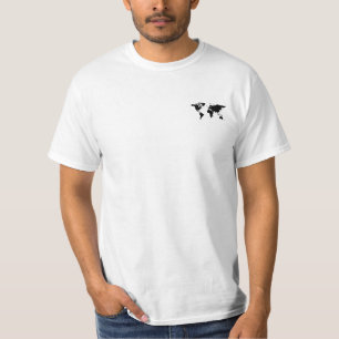 Världen går runt. World Map Mandala Tee