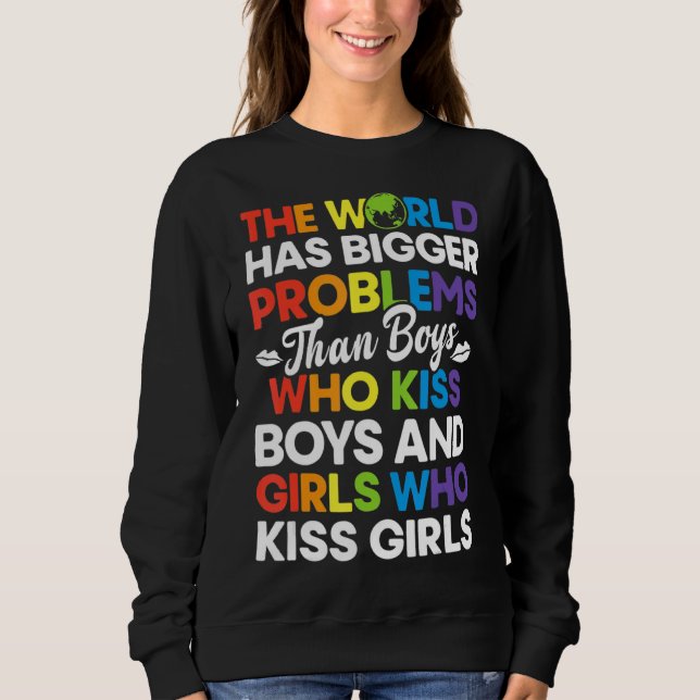 Världen har större problem än LGBT Gay pride T Shirt (Framsida)