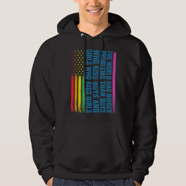 Världen har större problem än Lgbtq Hoodie (Framsida)