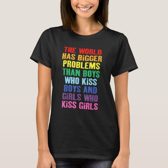 Världen har större problem, LGBT T Shirt (Framsida)
