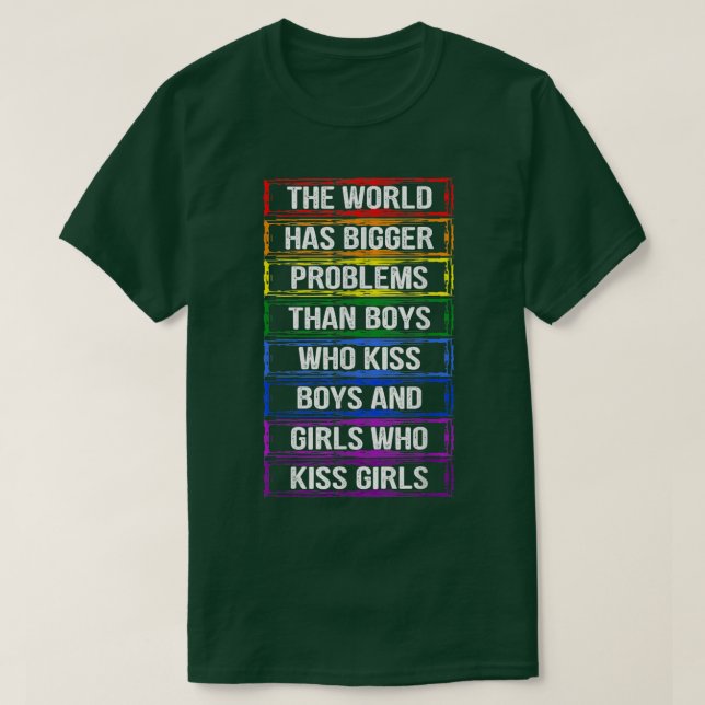 Världen har större problem med HBT-gemenskapens Ga T Shirt (Design framsida)