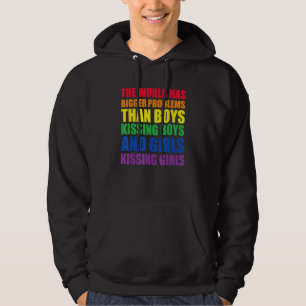 Världen har större problem med LGBT Q Pride Gay Pr Hoodie