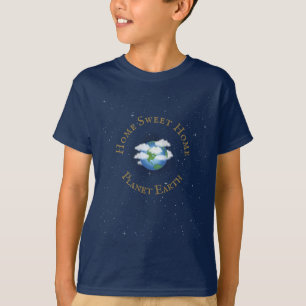Världen "Home Sweet Home Planet Earth" bland stjär T Shirt