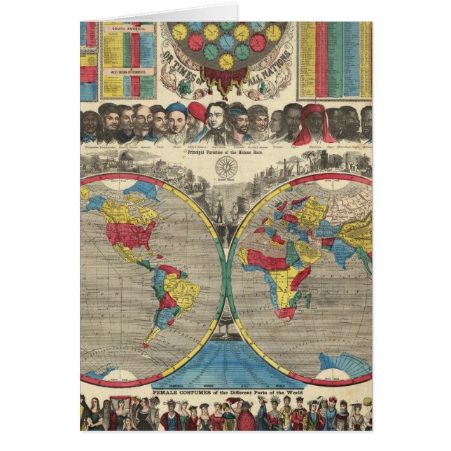 Världen i ett läge hälsningskort (Framsidan)