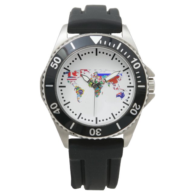 Världen i Flaggor Armbandsur (Framsida)