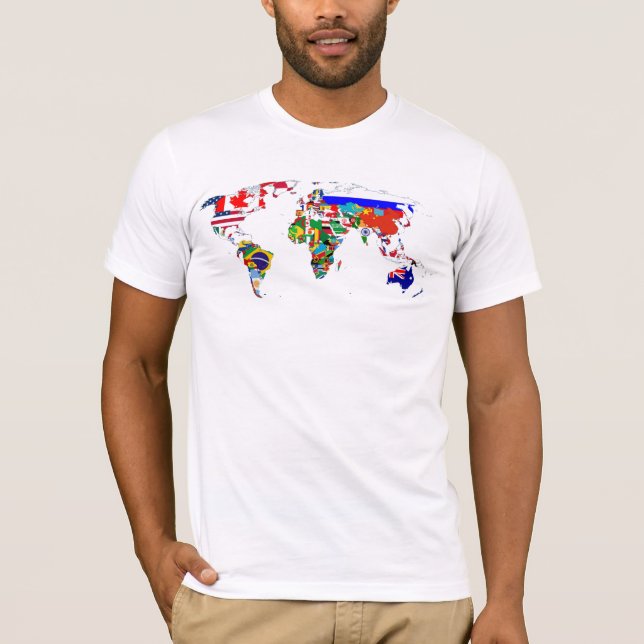 Världen i flaggor tee shirt (Framsida)