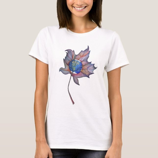Världen i Maple Löv Shirt Tröja (Framsida)