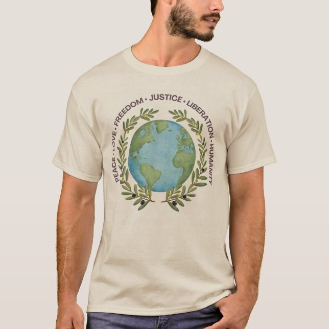 Världen i Olive Wandeans T Shirt (Framsida)
