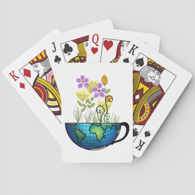 Världen i Tea Kopp Casinokort (Baksidan)