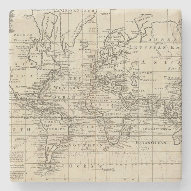 Världen kartlägger stenunderlägg (Framsidan)