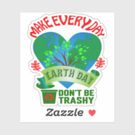 Världen kretsar kring oss Behålla det rengör smått Klistermärken