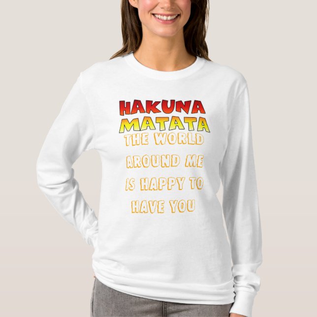 Världen kring Mas Lycklig till Hav U hakuna matata Tröja (Framsida)