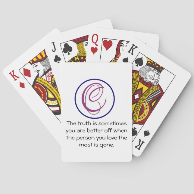 Världen måste ha vackra ord casinokort (Baksidan)