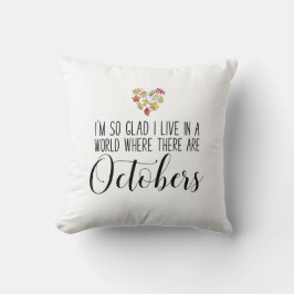 Världen med oktober kudde