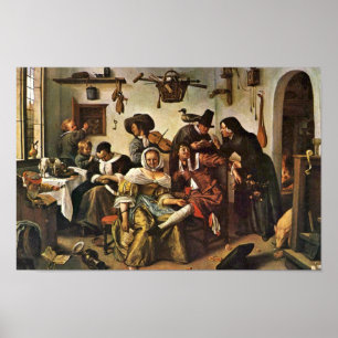 Världen mellan Topsy och Turvy efter Steen Jan (bä Poster