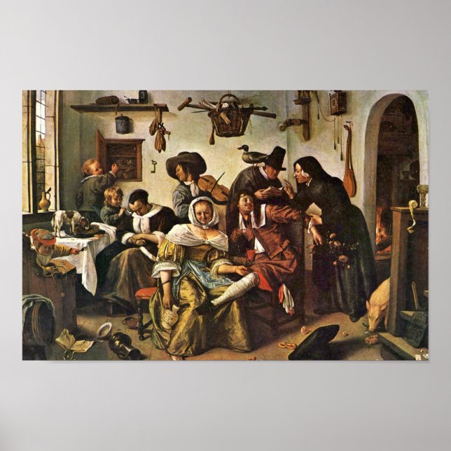 Världen mellan Topsy och Turvy efter Steen Jan (bä Poster (Framsidan)