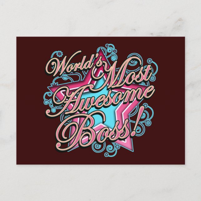 Världen mest Fantastisk Chef Vykort (Framsida)