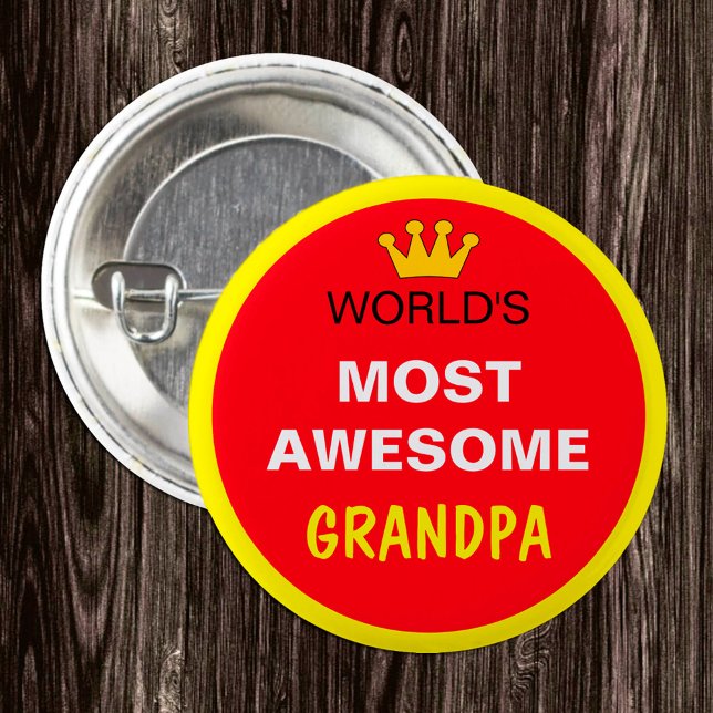 Världen mest Fantastisk - GRANDPA (bäst) Knapp (Skapare uppladdad)