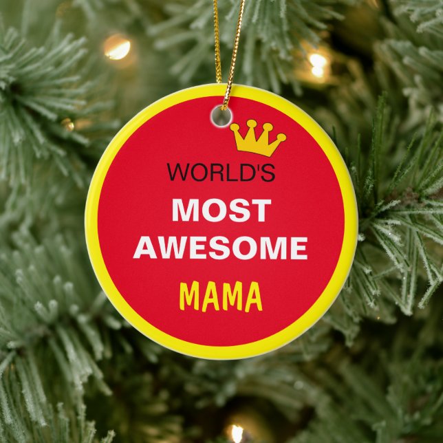 Världen mest Fantastisk - MAMMA - Mor / den bästa Julgransprydnad Keramik (Träd)