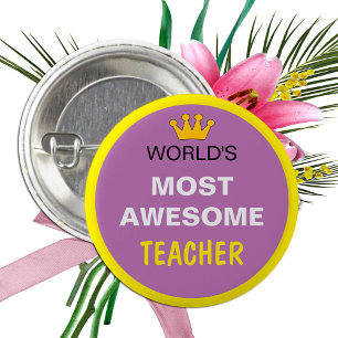 Världen Mest Fantastisk - TEACHER (bästa) Knapp