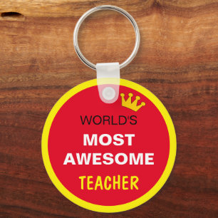 Världen mest Fantastisk - TEACHER /Red, den bästa Nyckelring