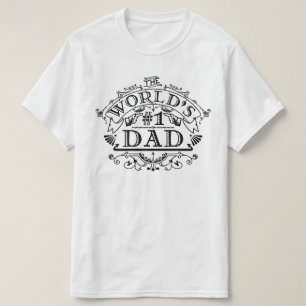 Världen numrerar en pappavintagekrusidull tee shirt