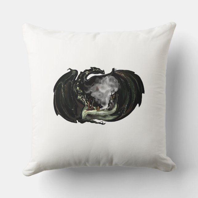 Världen och Dragon Kudde (Baksida)