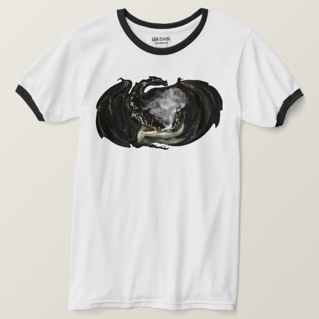 Världen och Dragon T Shirt (Design framsida)