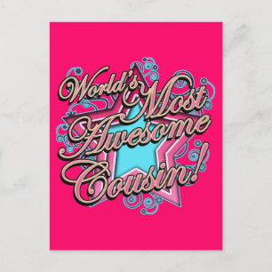 Världen över de flesta Fantastisk-kusin Vykort
