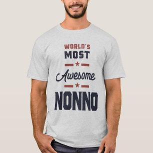 Världen över de flesta Fantastisk Nonno Funny Gran T Shirt