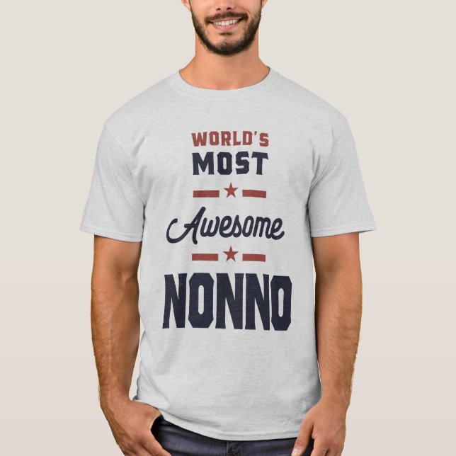 Världen över de flesta Fantastisk Nonno Funny Gran T Shirt (Framsida)