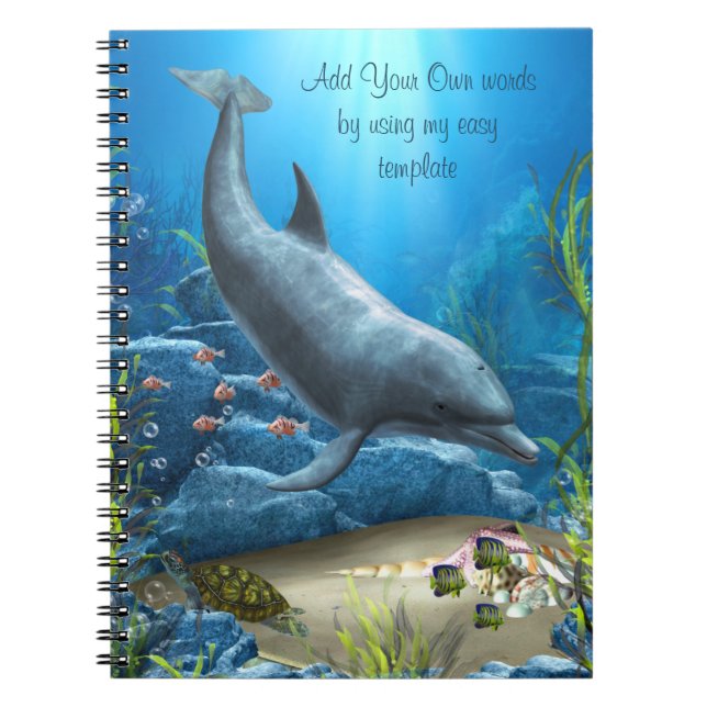Världen på den bärbara datorn Dolphin Anteckningsbok (Framsidan)