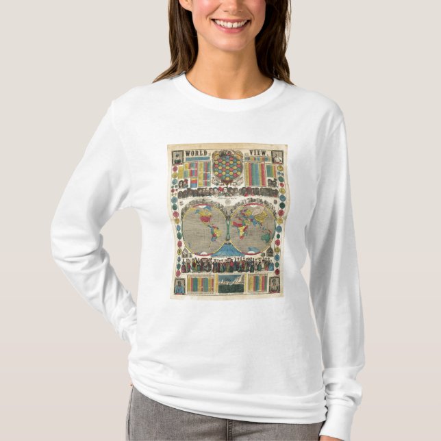 Världen på en beskådar tee shirt (Framsida)