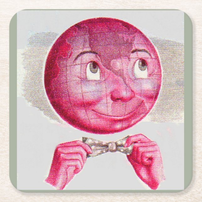 Världen på hans sinne underlägg papper kvadrat (Framsidan)