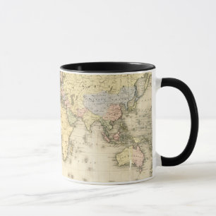 Världen på Mercators projektion 1840 Mugg