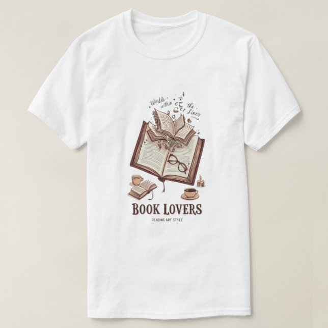 Världen på sidor t shirt (Design framsida)