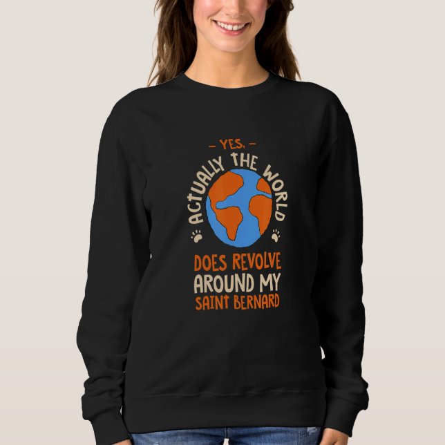 Världen regnar runt min Saint Bernard-Hund T Shirt (Framsida)