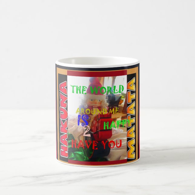 Världen runt mig är lycklig för att få dig färg mi kaffemugg (Center)