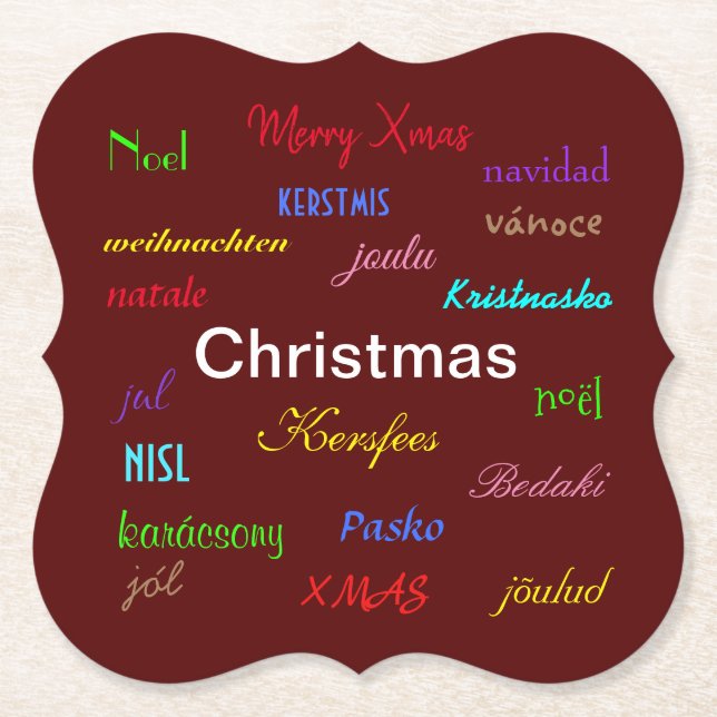 Världen runt Modern Red Bracket Underlägg Papper (Framsida)