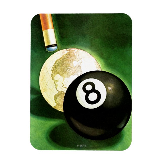 Världen som Cue Boll Magnet (Vertikal)